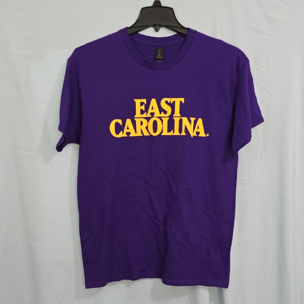 Gildan Mens Large Purple East Carolina Graphic Tee